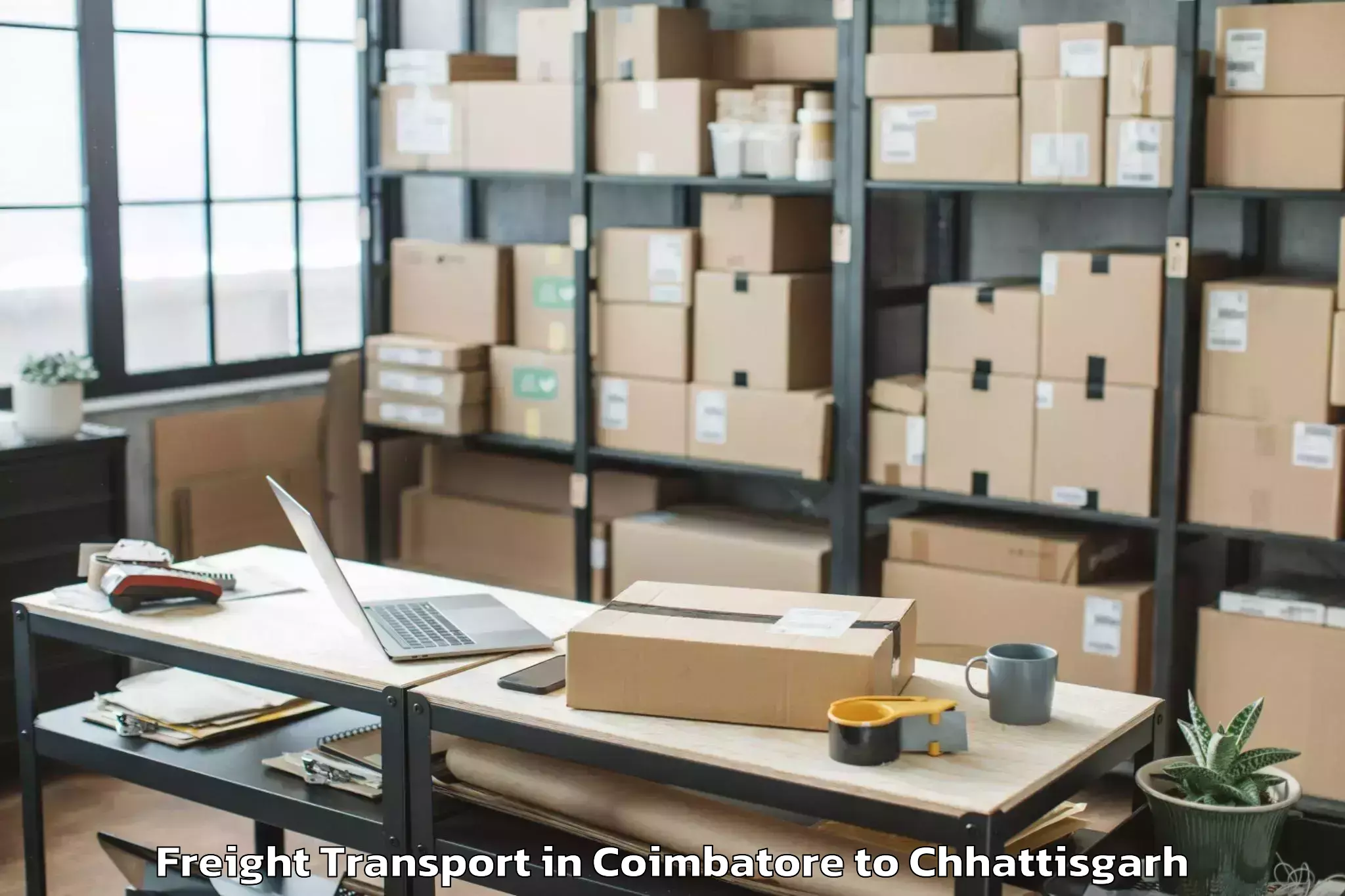 Book Coimbatore to Pithora Freight Transport